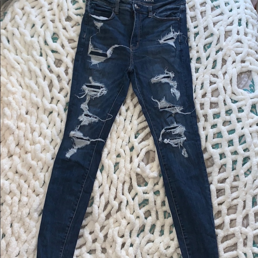 American Eagle Patched Jeans